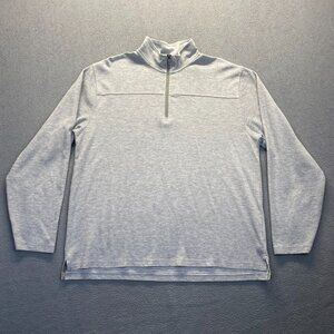 Orvis‎ Sweatshirt Mens Size Large Grey  Quarter Zip Mock Pullover